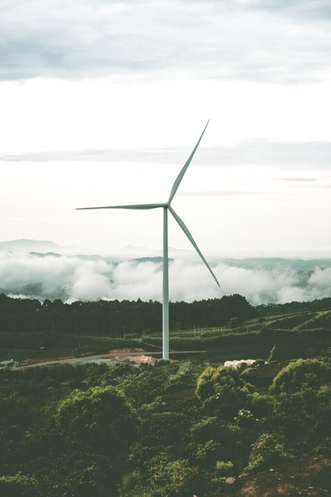 windmill, nature, wind turbine, clouds, sky, wind energy, landscape